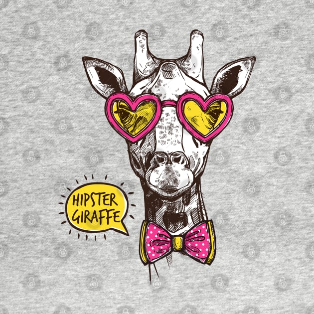 HIPSTER GIRAFFE by Mako Design 